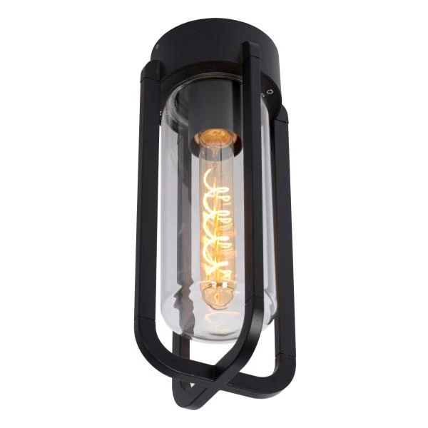 Lucide GARLAND - Flush ceiling light Indoor/Outdoor - Ø 15,1 cm - 1xE27 - IP44 - Black - detail 2